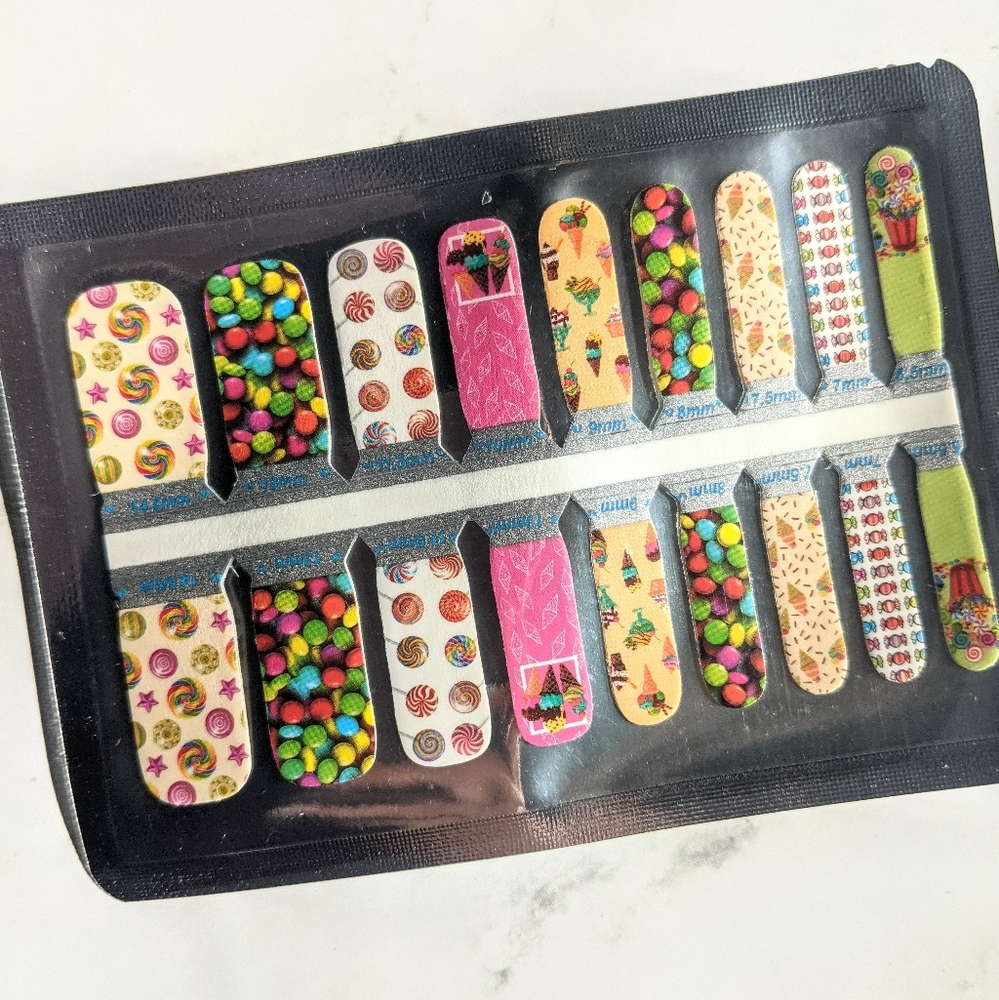 5 for $15 Nail Wraps (kids)- Sugar High - Picture 2 of 5